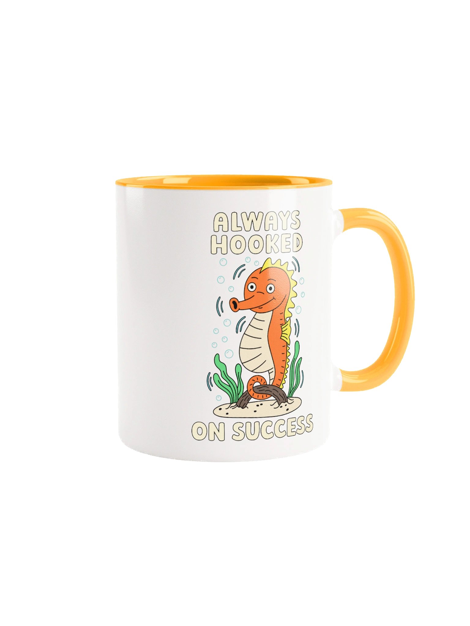 Always Hooked On Success Cute Silly Funny Seahorse Mug product image (2)
