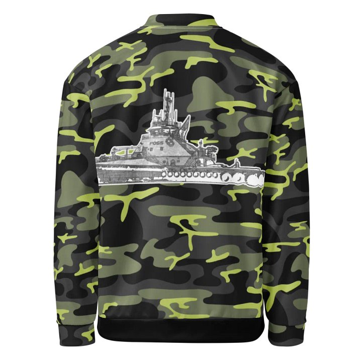 Copy of Twin Anchor Titan tug Green Camouflage Bomber Jacket product image (1)
