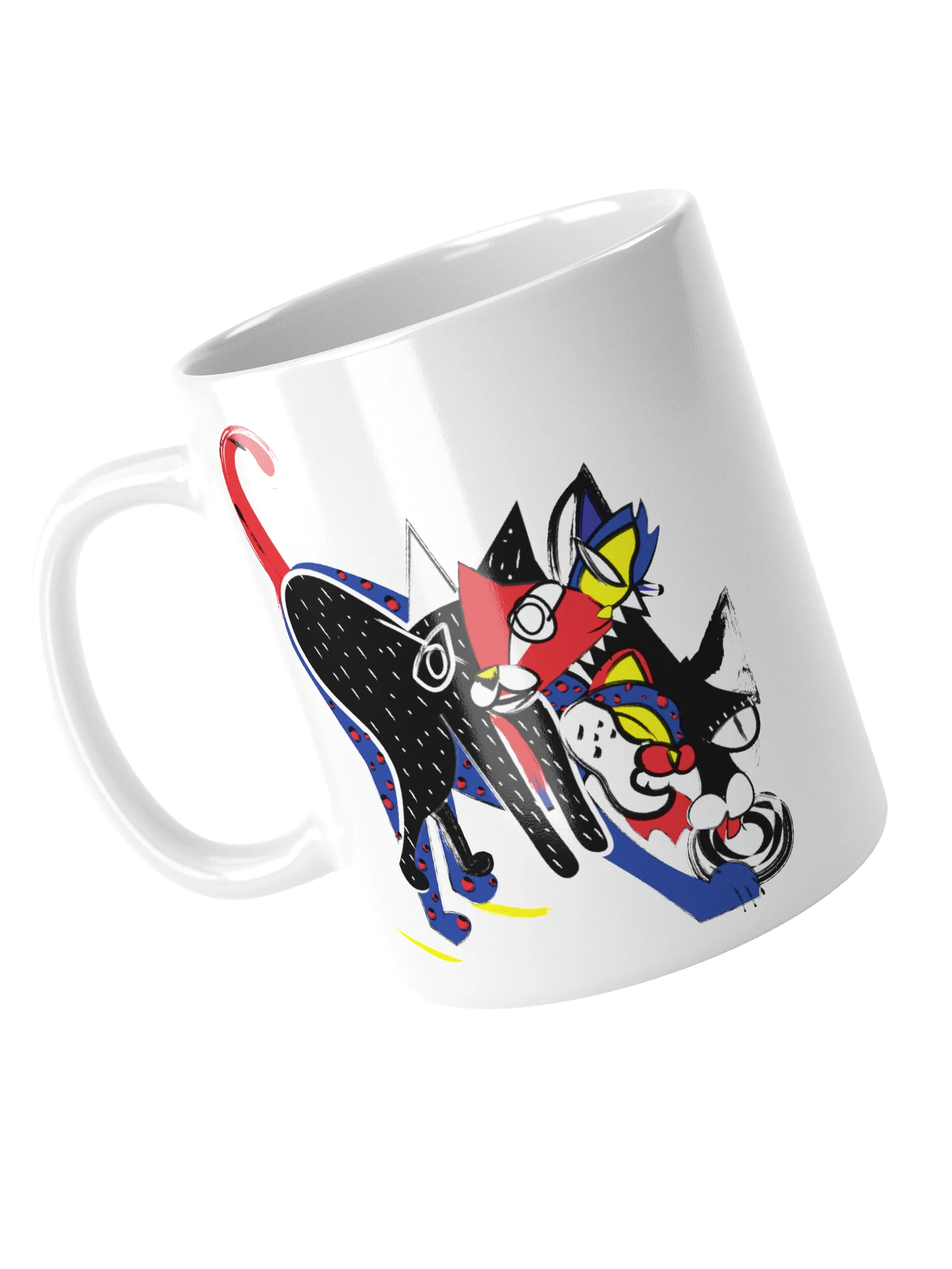Mug: Kaleido Cat - Primary colors product image (4)