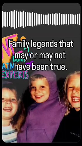 Take a moment, what are your family legends? 
😂

#millenialsiblings #millennialmemories #90snostalgia
