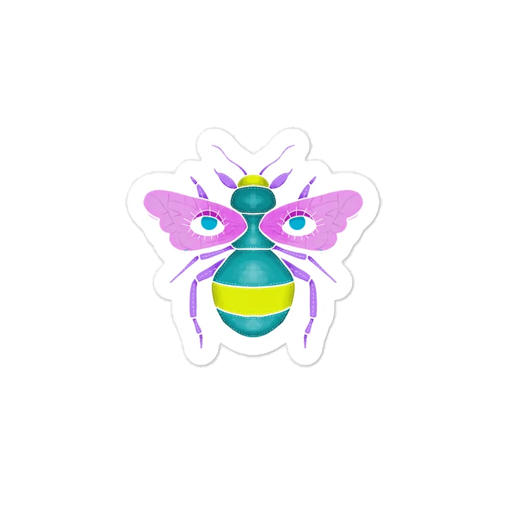 Neon Winged Insect Kiss-Cut Decal product image (1)