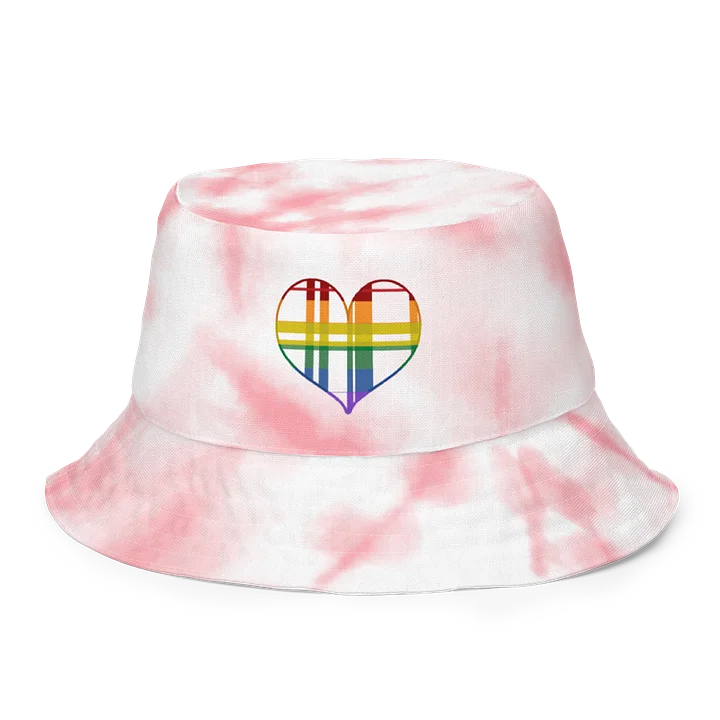 Pink Tie-Dye Pride Heart Bucket Hat product image (1)