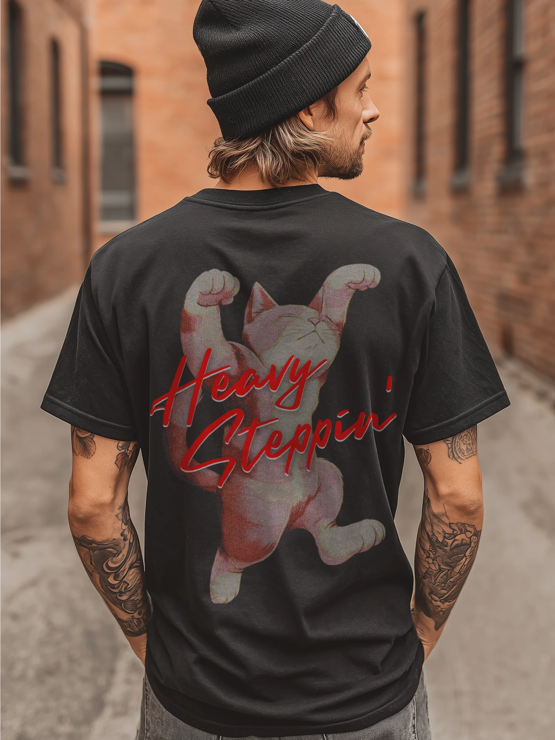 Heavy Steppin Cat T Shirt Kawaii Kitty product image (2)