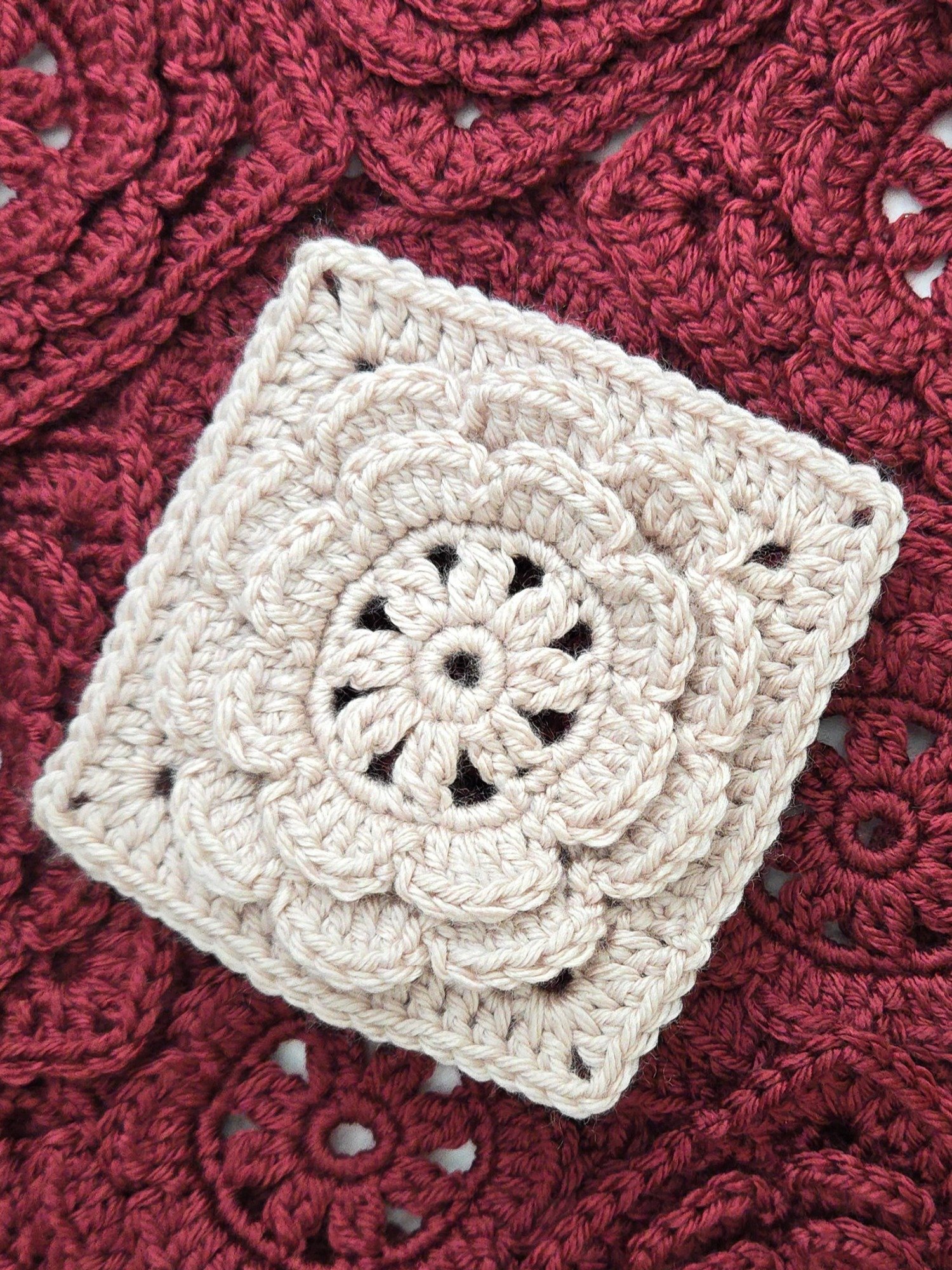 Checkered Rose Blanket Crochet Pattern product image (5)