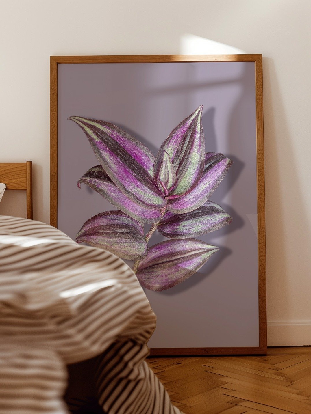 Tradescantia Botanical Art Print | Purple Leaf Printable Wall Art Digital Download product image (4)