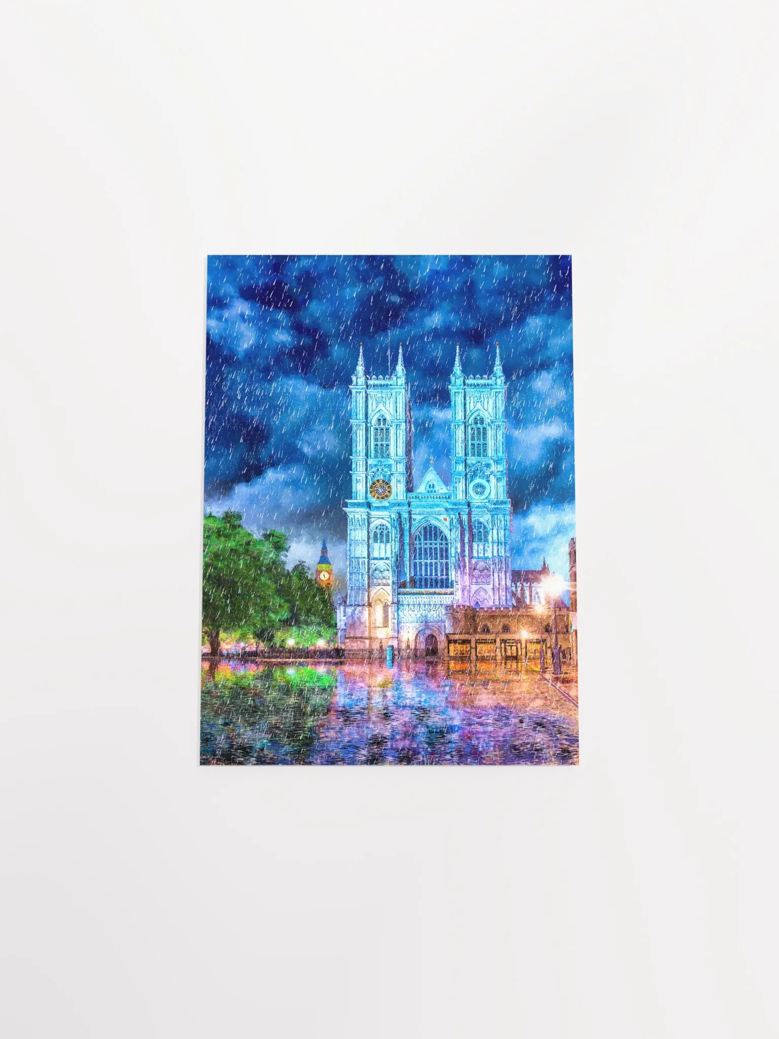 Westminster Abbey In The Rain Studio Art Print product image (4)