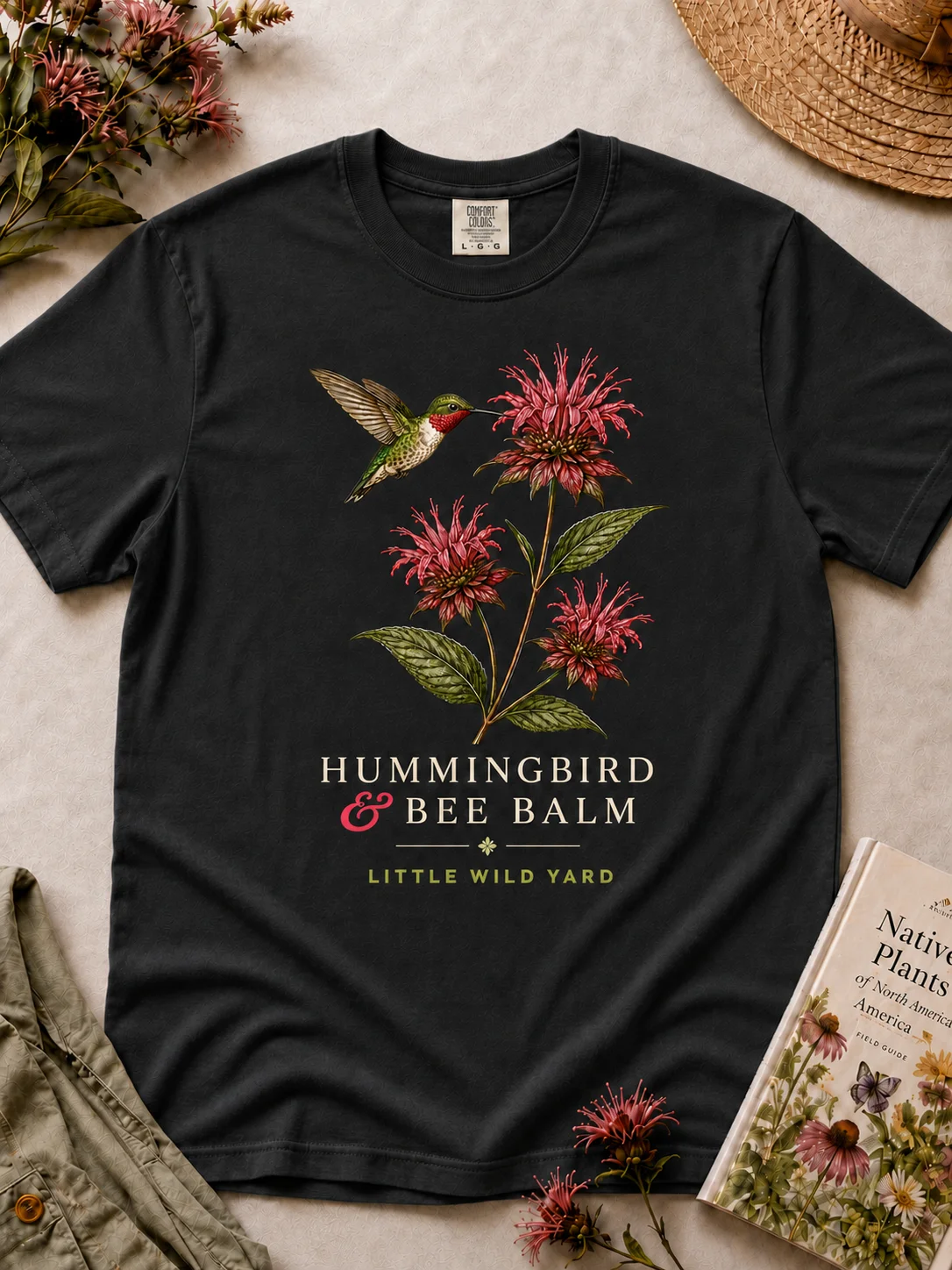 Hummingbird & Bee Balm T-shirt product image (1)