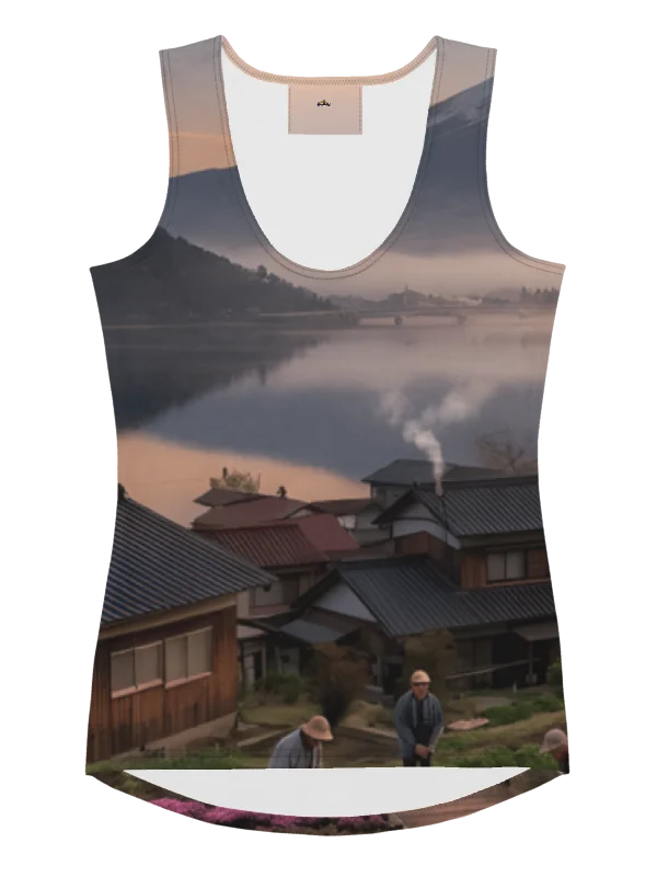 Mount Fuji Women's Tank Top | Fitted Graphic Workout Top product image (1)