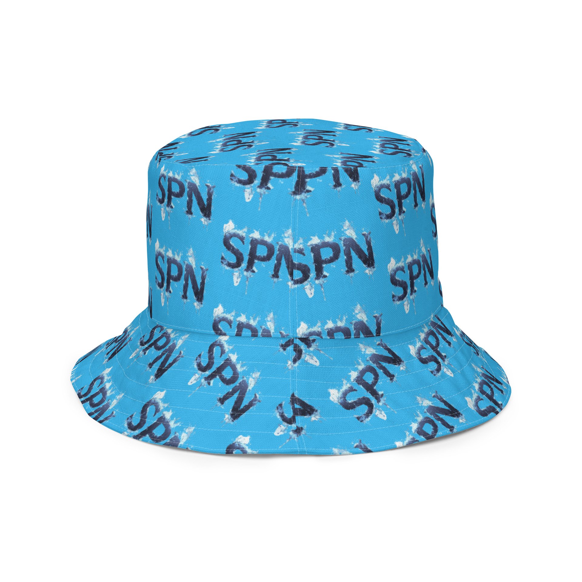 Cyan Creature Tile Reversible Bucket Hat product image (4)
