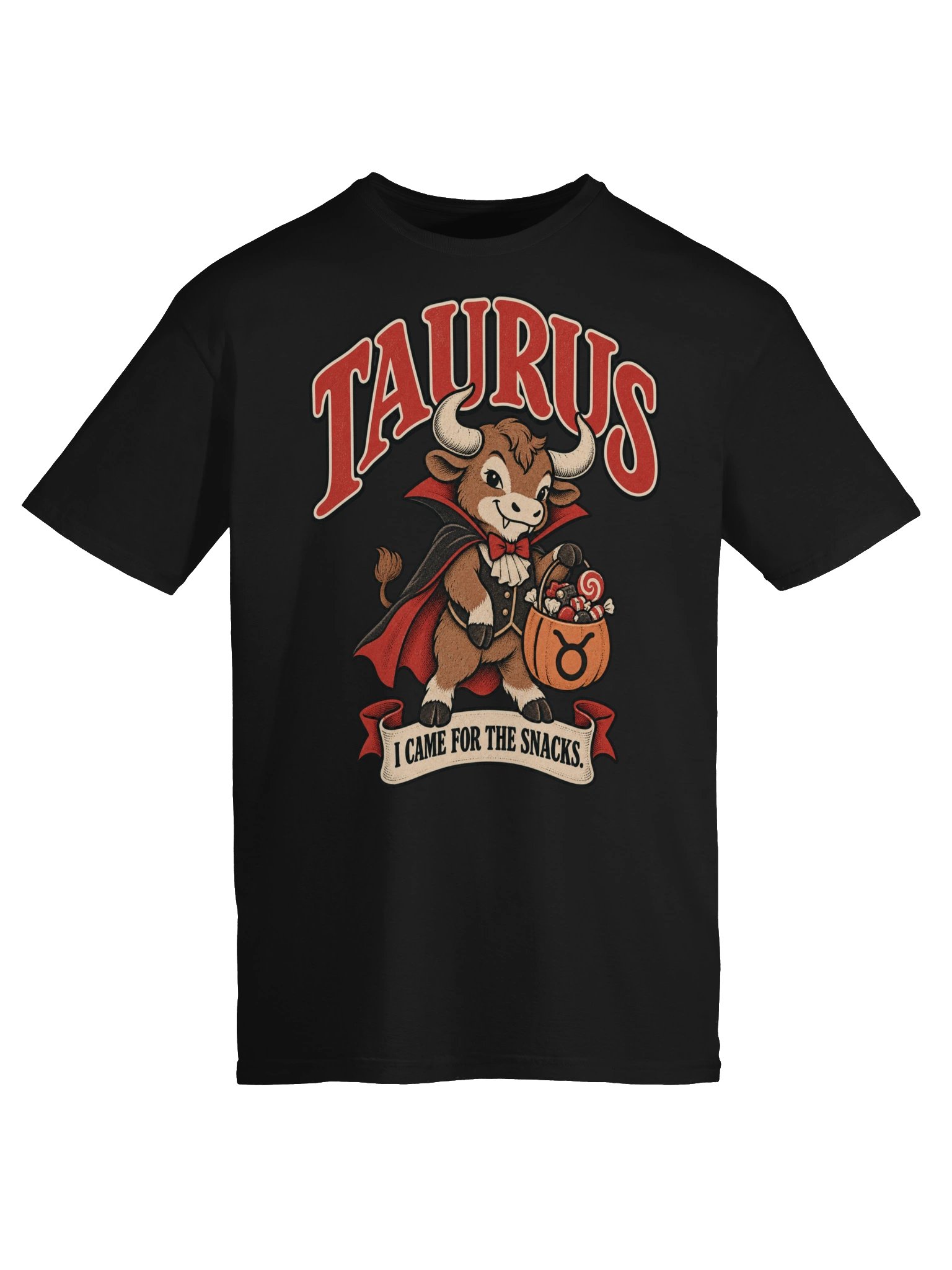 Taurus Halloween | I Came for the Snacks Tee product image (5)