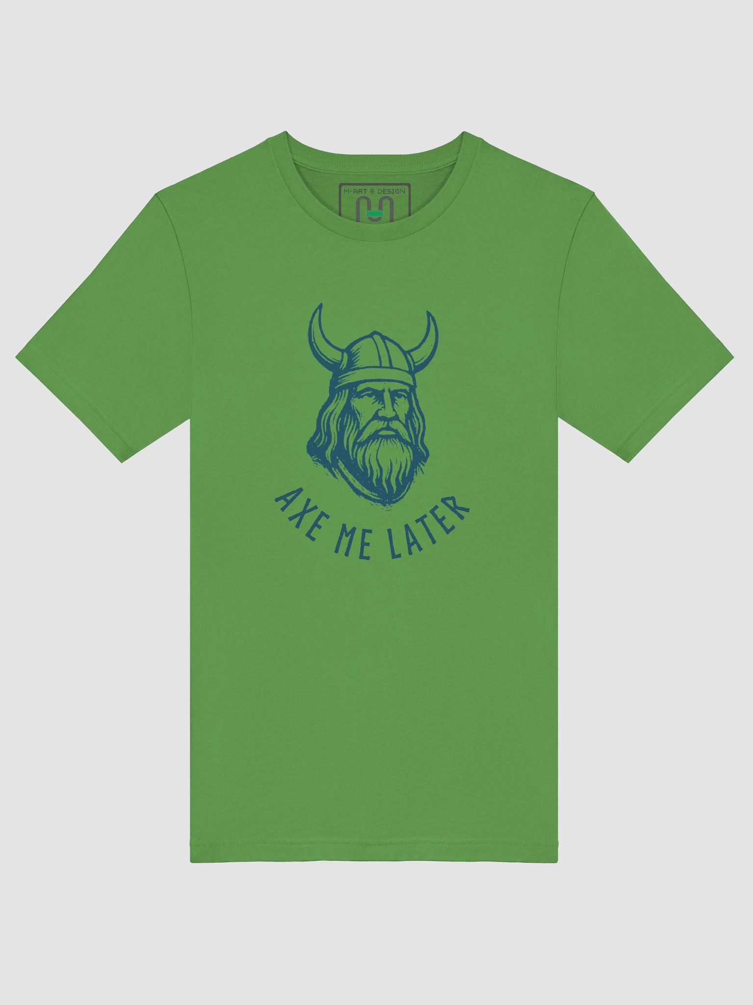Monochrome Fury – Viking War Chief Tee Description: "Axe Me Later" product image (5)