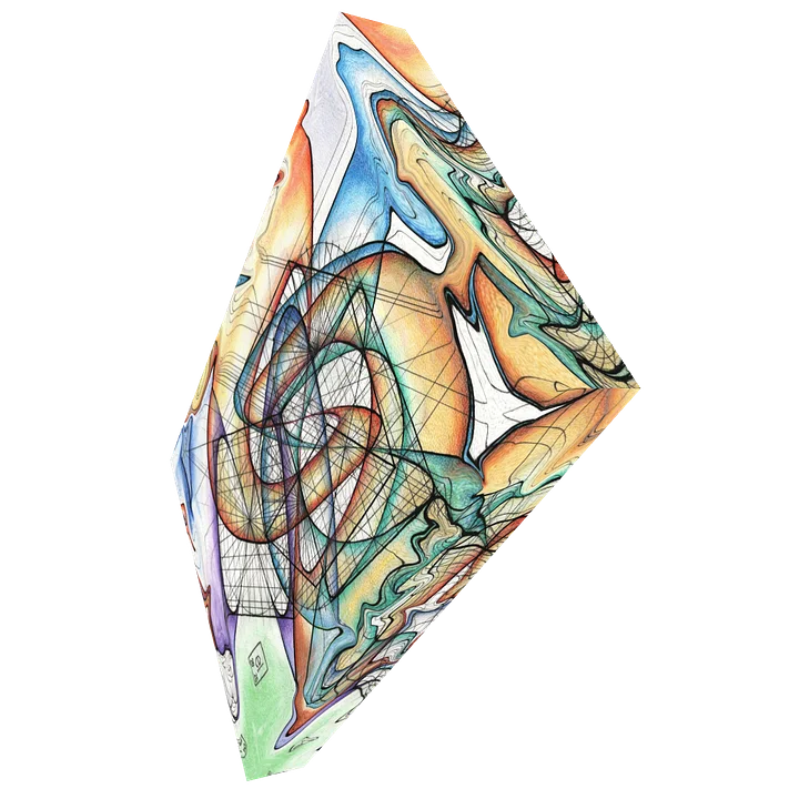Translucent Heart - Geometric Art Canvas Print product image (2)