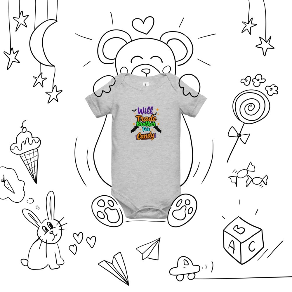 Will Trade Brother For Candy Baby Romper Onesie product image (7)