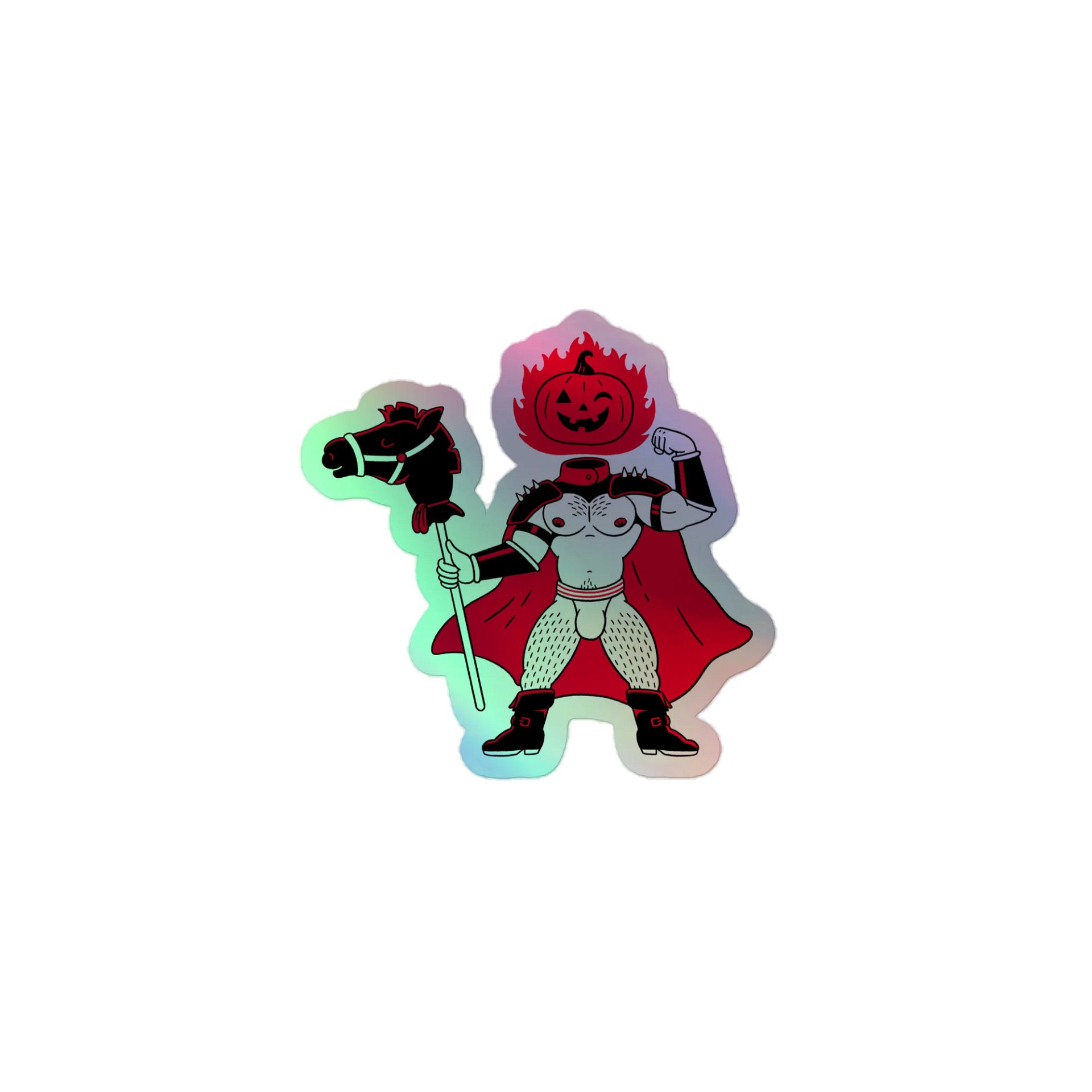 Chibi Horseman Holographic Sticker product image (3)