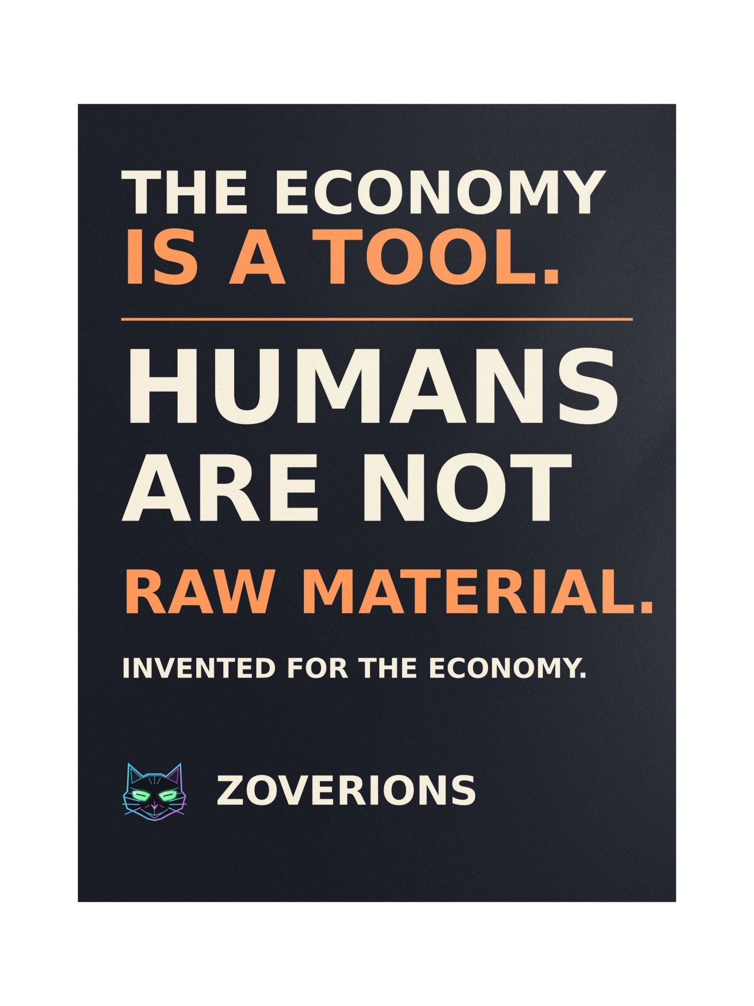 Humans Are Not Raw Material Large Art Print product image (1)