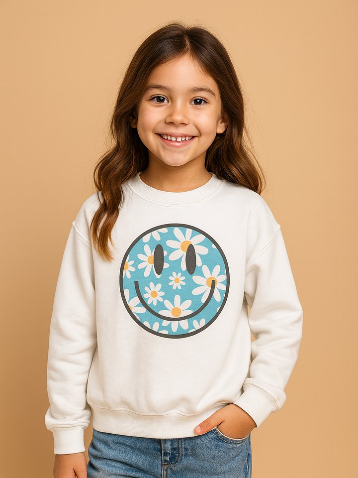 Blossom Smiley Youth Sweatshirt product image (1)