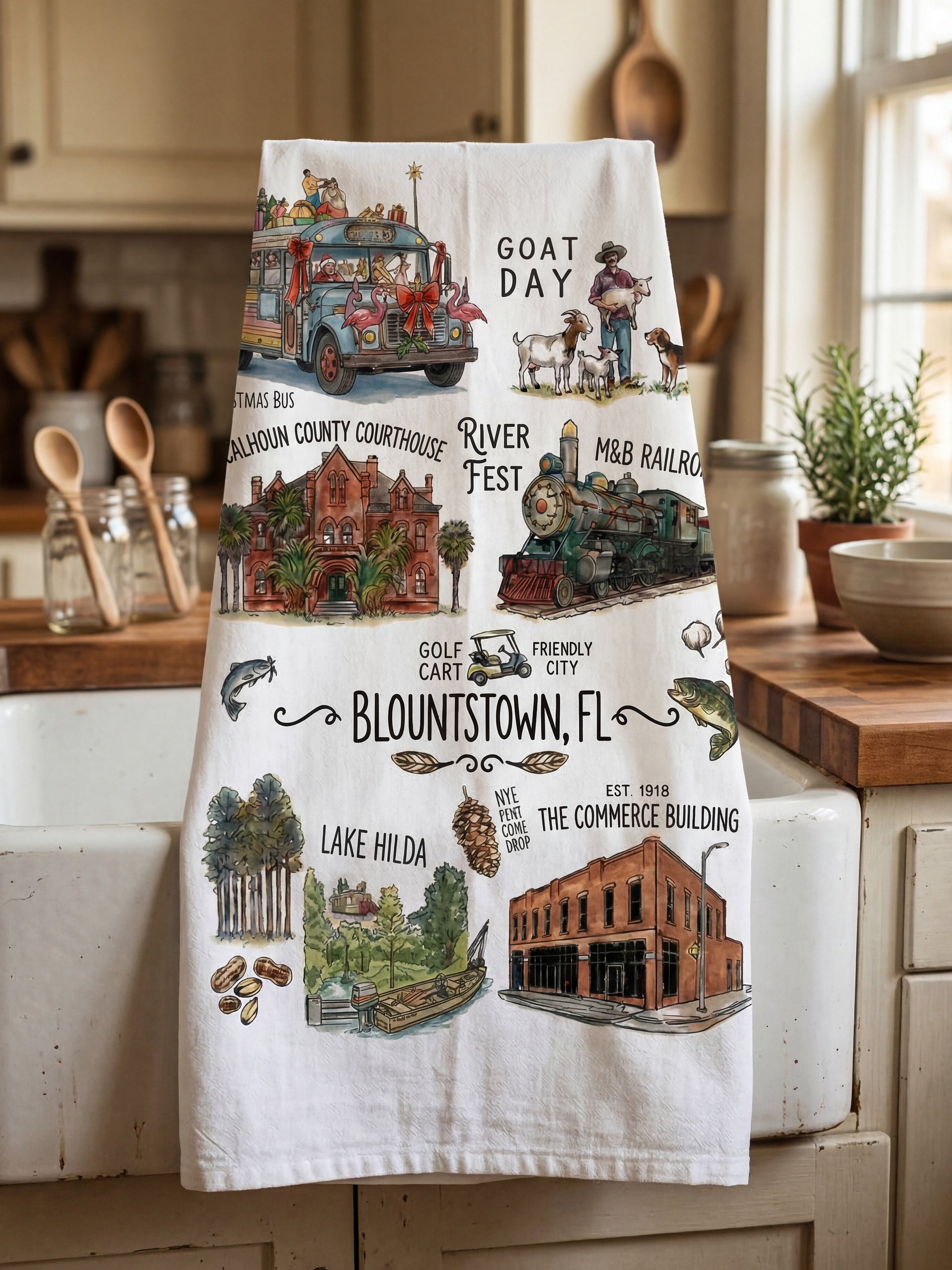 Blountstown Sack Flour Dish Towel product image (3)