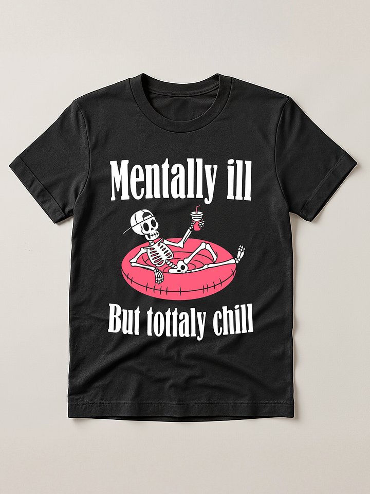 Mentally Ill But Totally Chill Funny Mental Health T-Shirt product image (1)