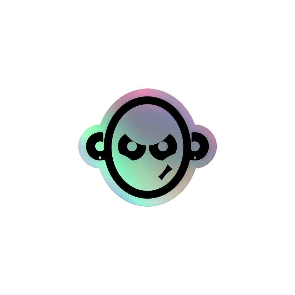 Bald Crazy Holographic Sticker product image (1)