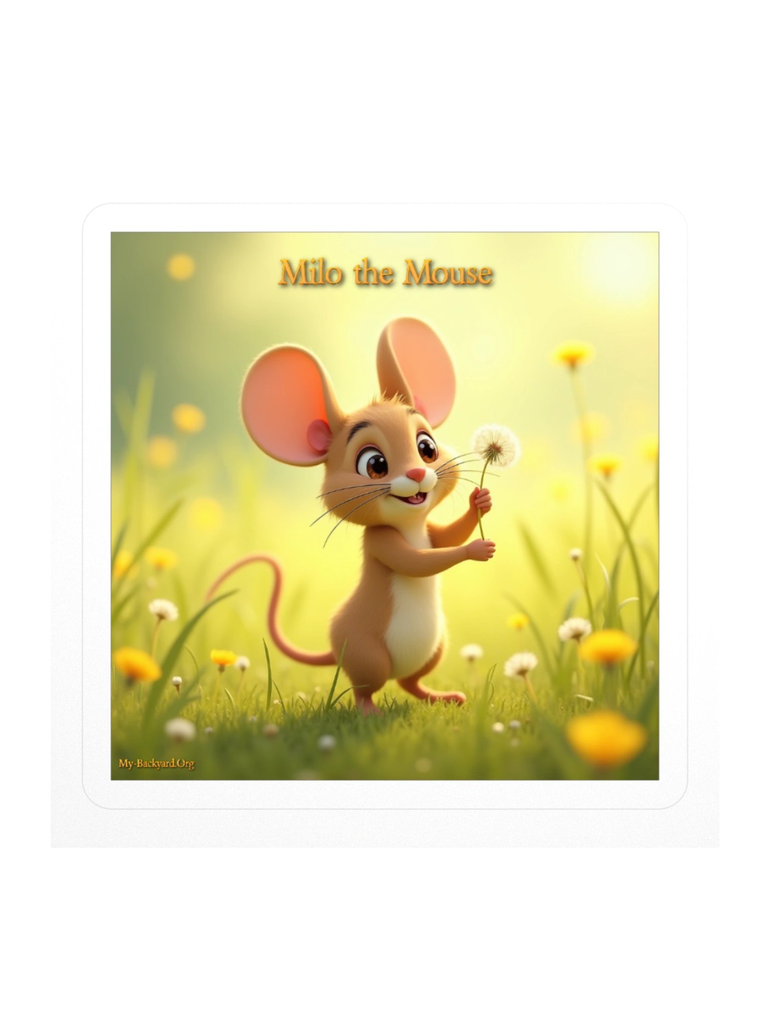 Milo the Mouse Meadow Sticker product image (1)