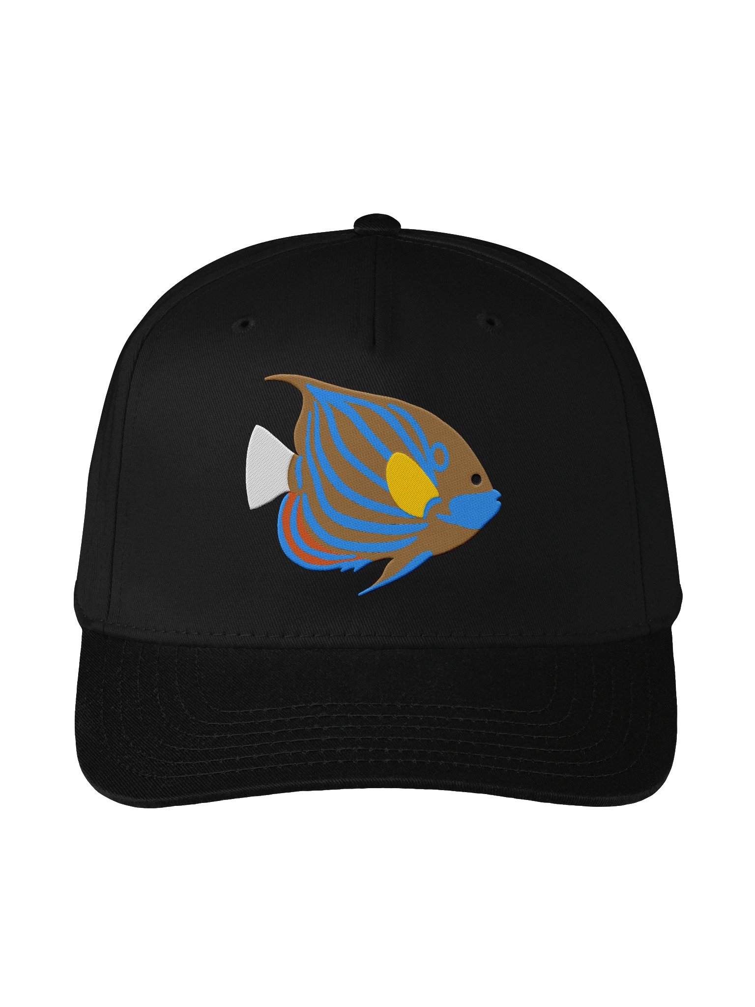 Blue Ring Angelfish Mid-Profile Baseball Cap (Embroidered) for Reef and Marine Aquarium Lovers product image (2)