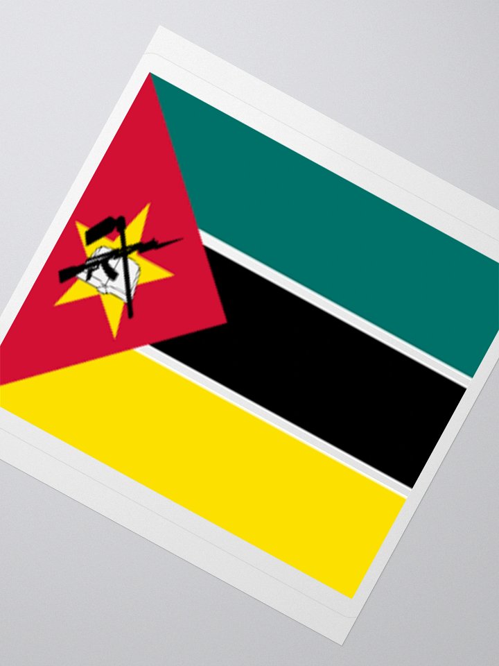 Exclusive Mozambique Flag Kiss-Cut Sticker by TDS Music - Unique Design (3" x 3", 4" x 4", 5.5" x 5.5") product image (5)