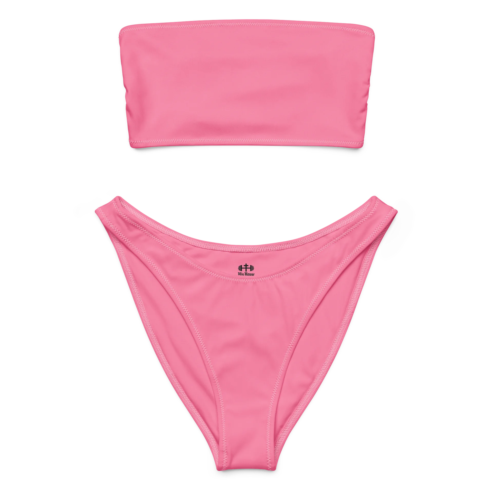 His House Womens Bandeau Bikini Set - Pink product image (3)