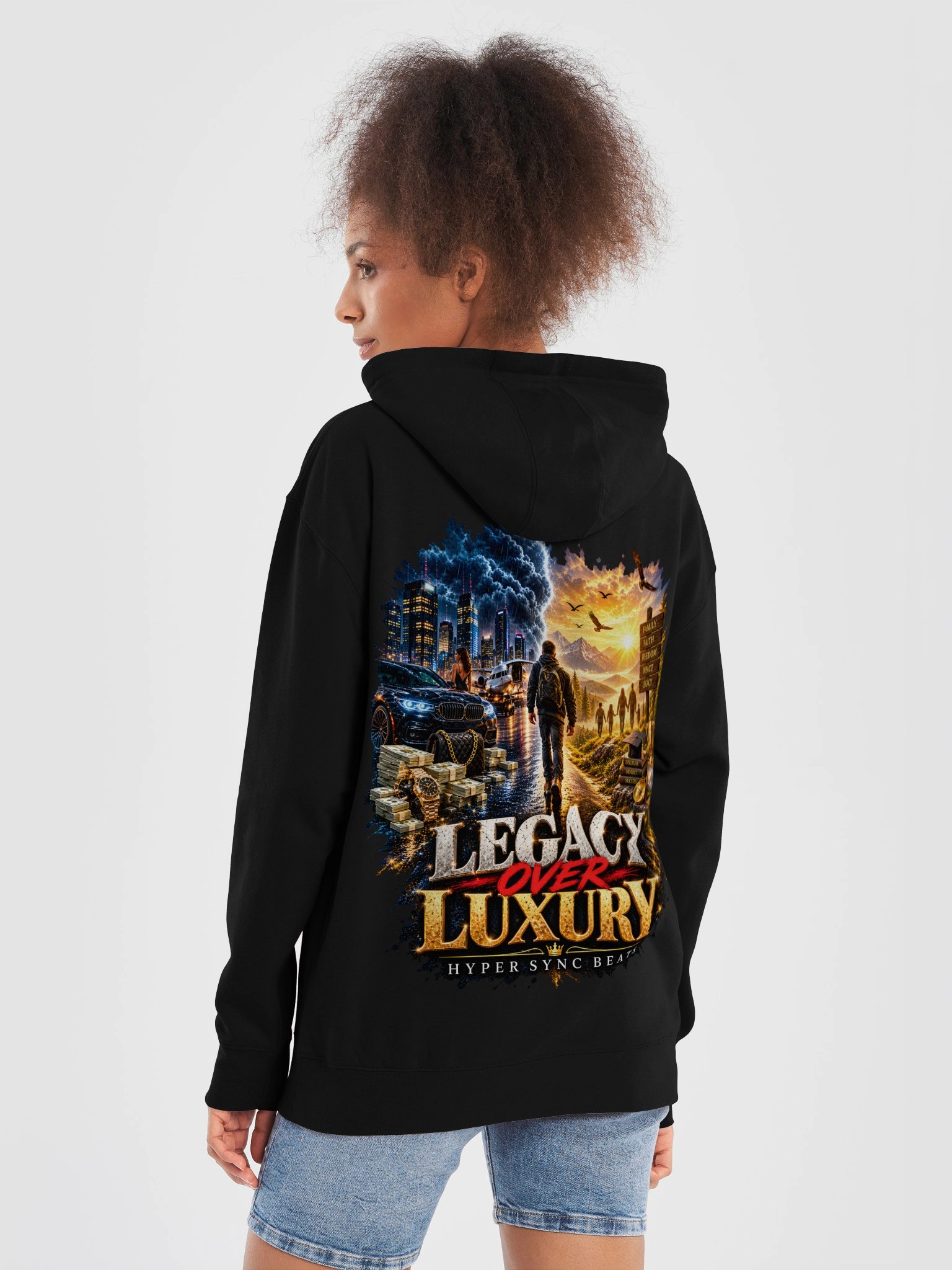 Legacy Over Luxury—Hyper Sync Beats Premium Graphic Hoodie product image (6)