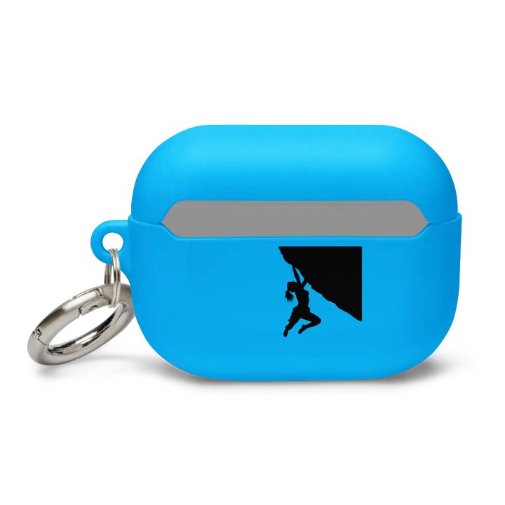 girl bouldering airpods case (blue) product image (2)