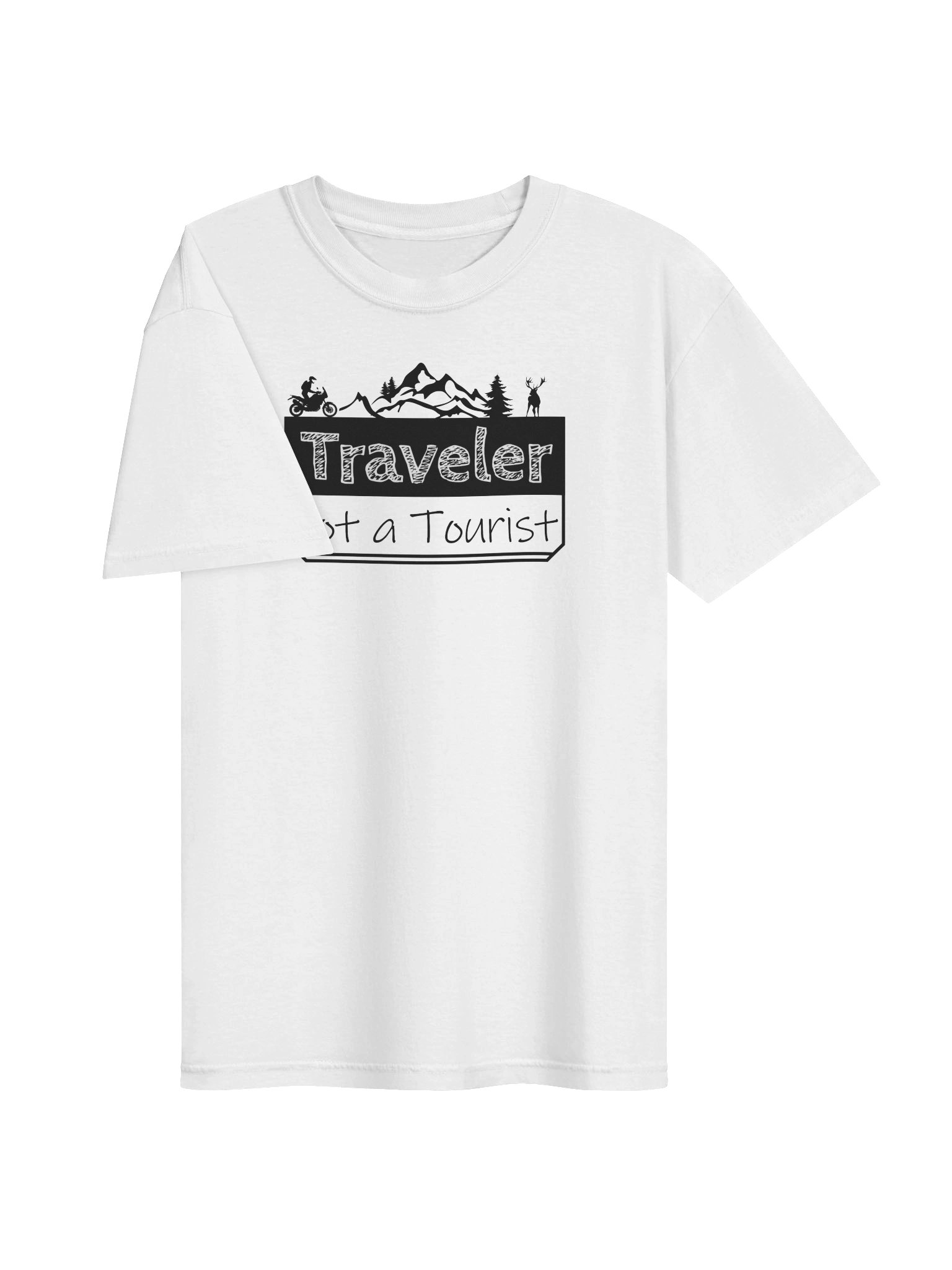 Traveler not a Tourist | Adventure Motorcycle T-Shirt product image (3)