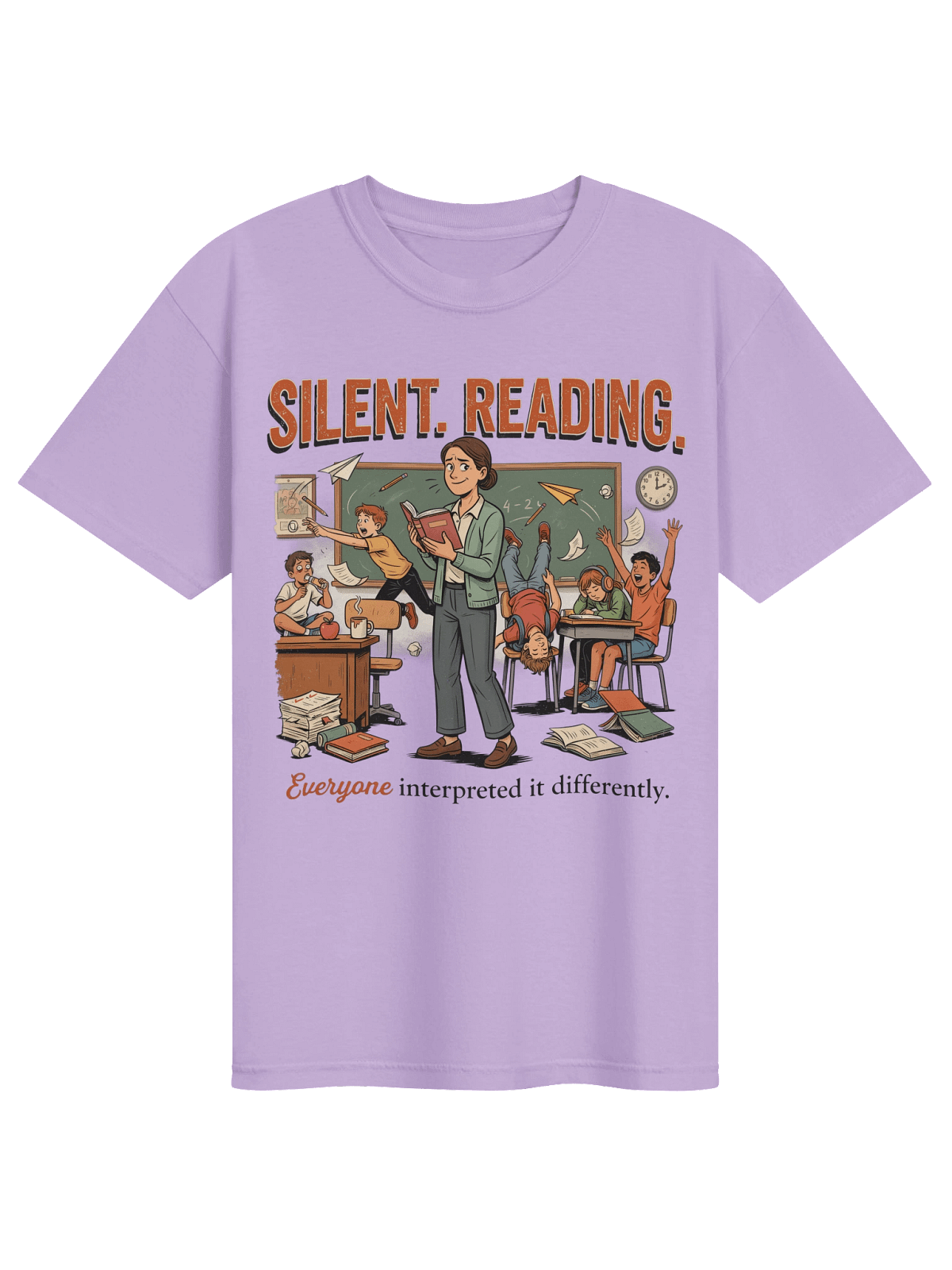 Silent Reading teacher shirt preview
