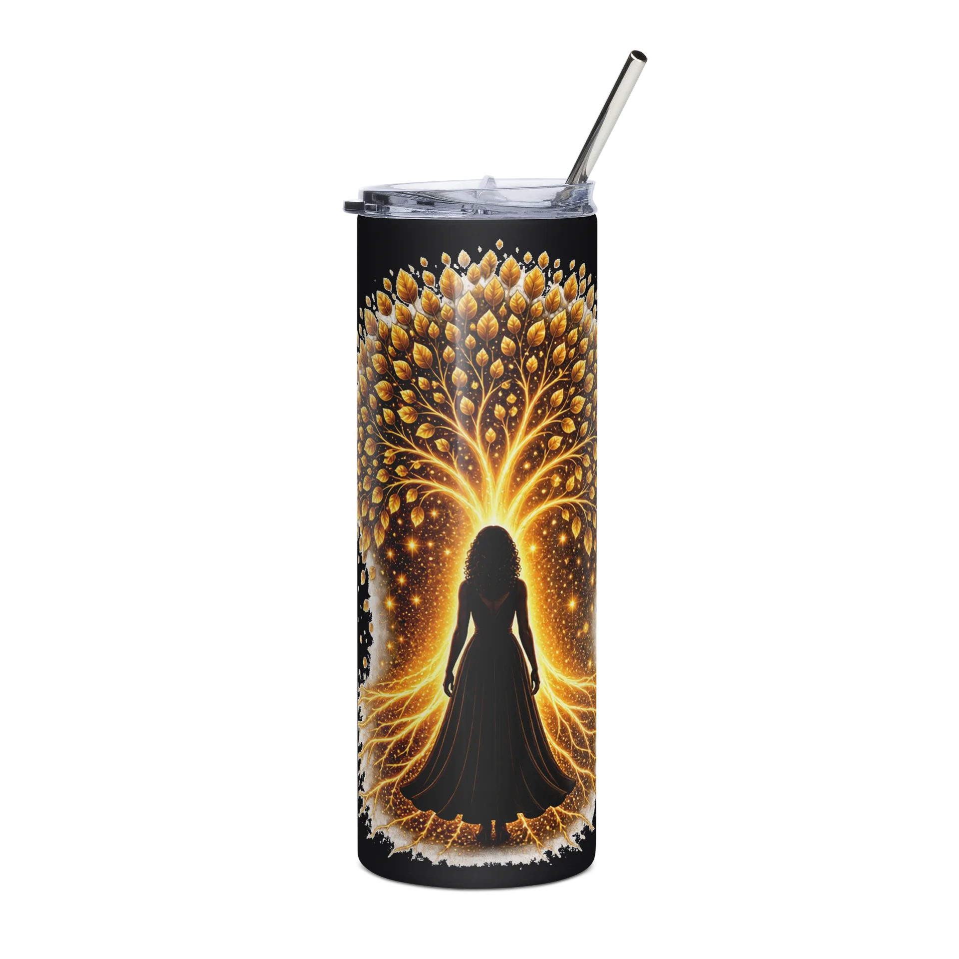 Golden Tree Silhouette Tumbler product image (1)