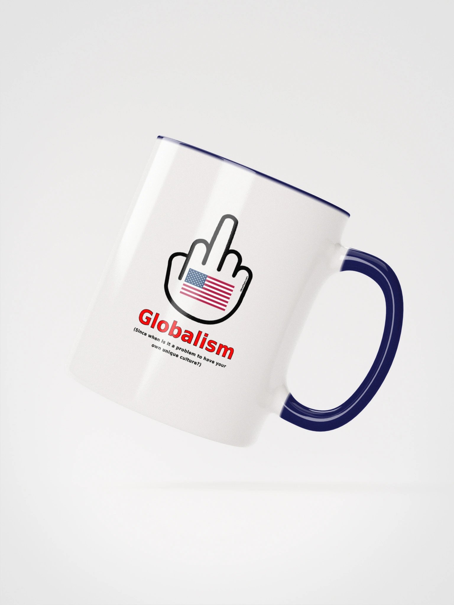 Two-tone Ceramic Mug-MisterFinger-Globalism-B product image (27)