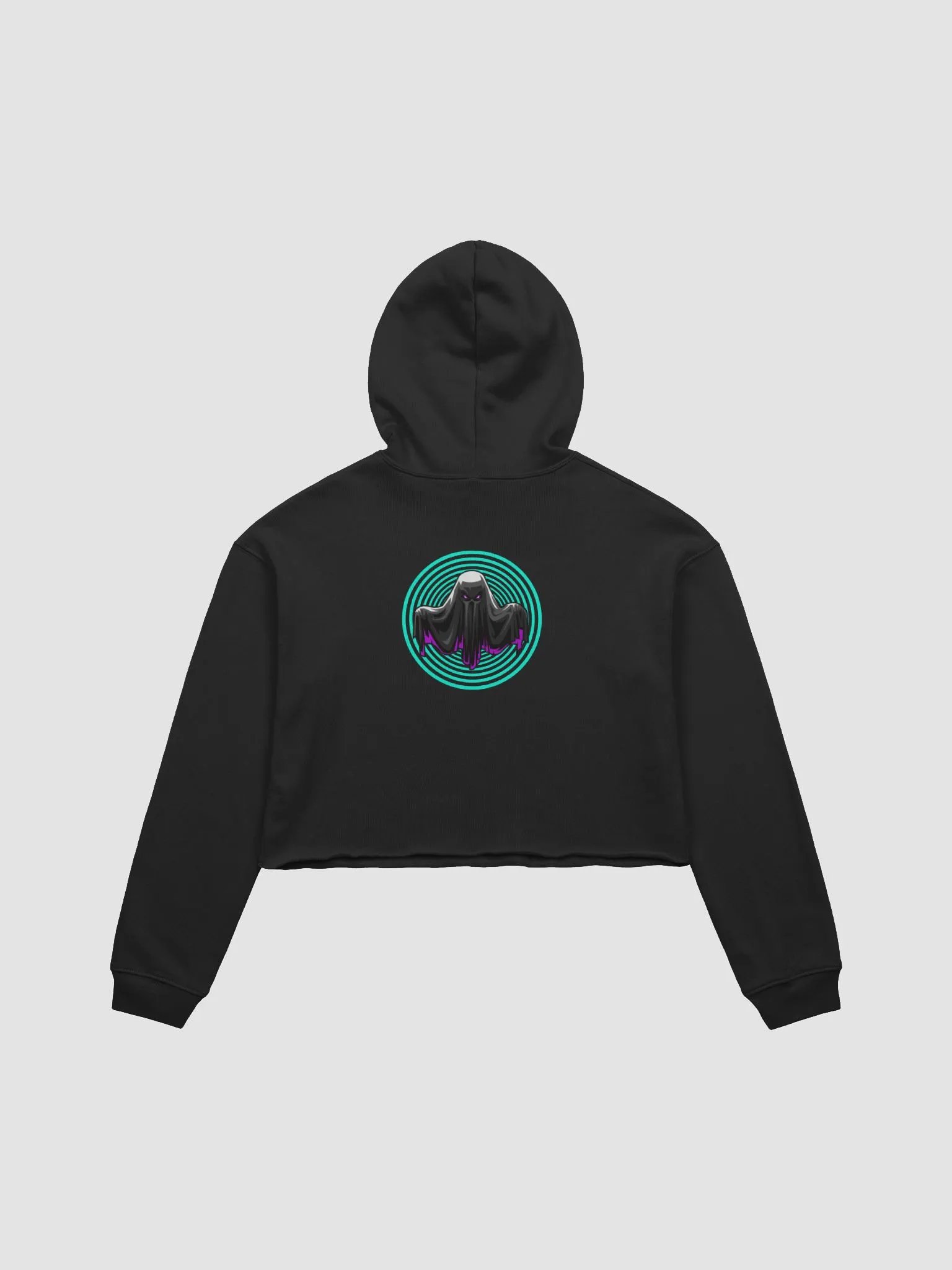 Pink Scream Gh0stie Crop Hoodie- Black product image (2)