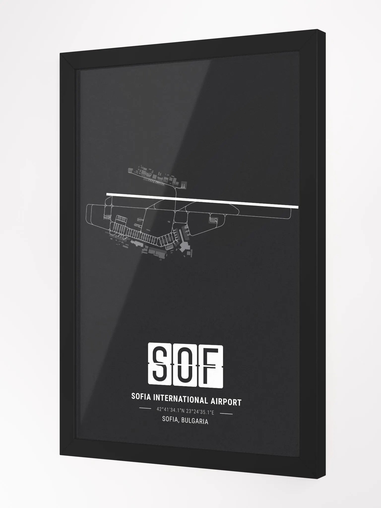 Framed Airport SOF Premium Map On Matt Paper product image (2)