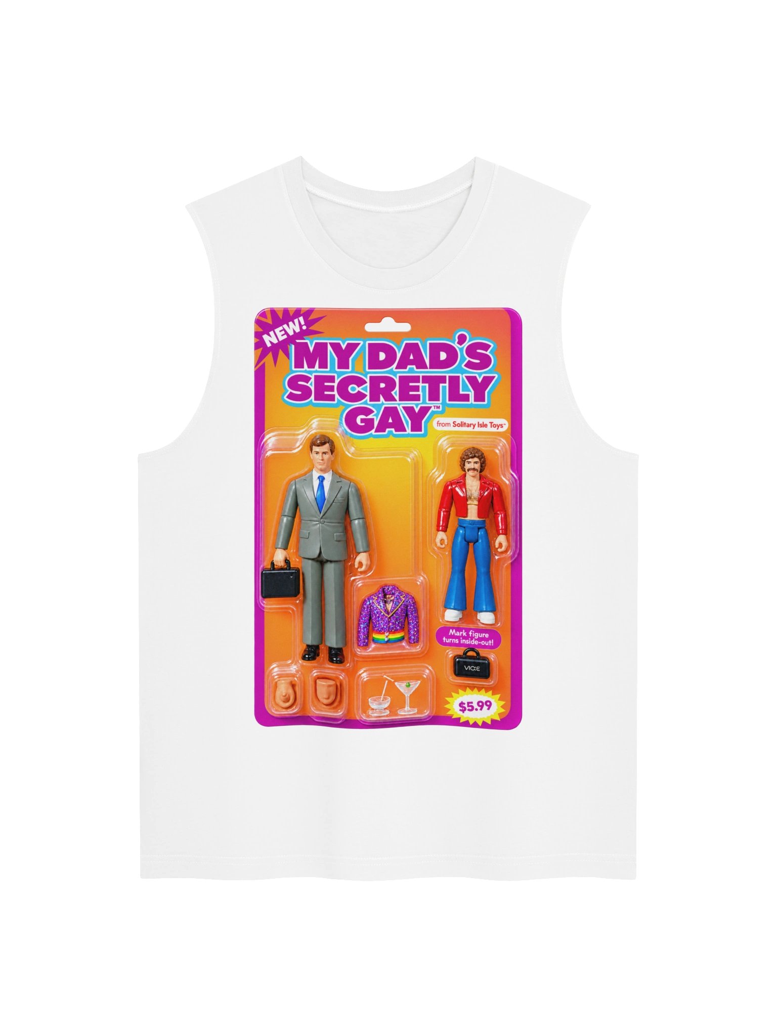 666 Toys | My Dad's Secretly Gay | Bella+Canvas Unisex Muscle Tank product image (3)