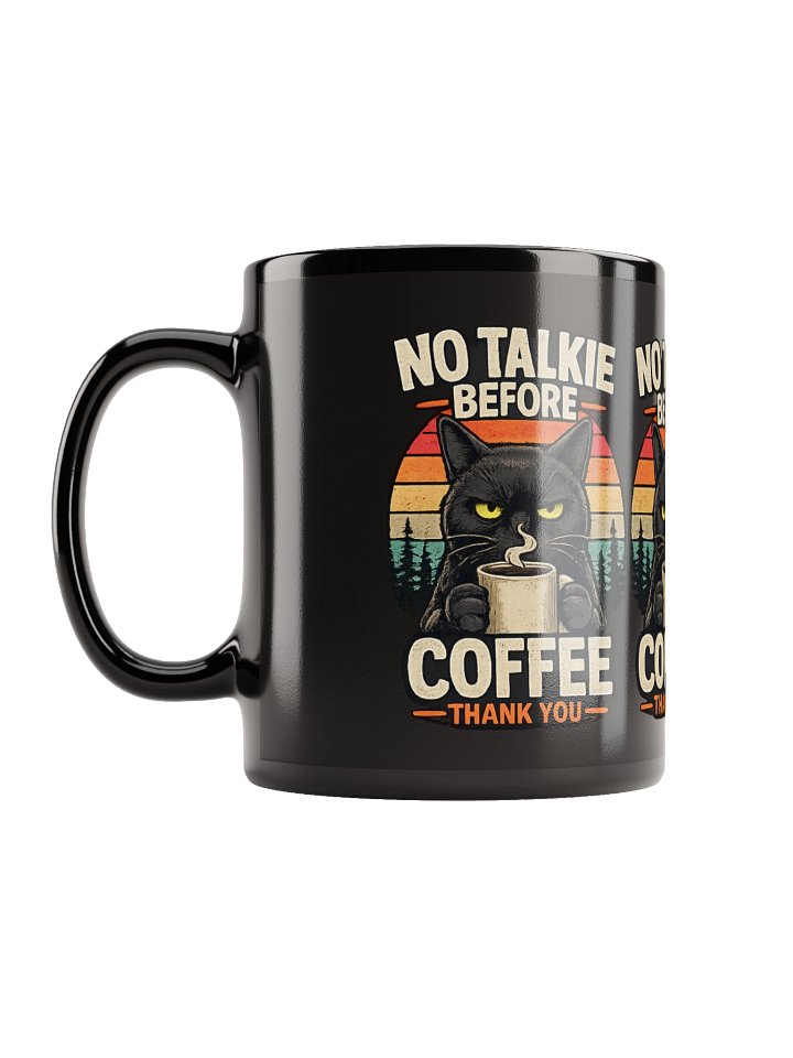 No Talike Before Coffee – Funny Cat Mug (Best Seller) product image (1)
