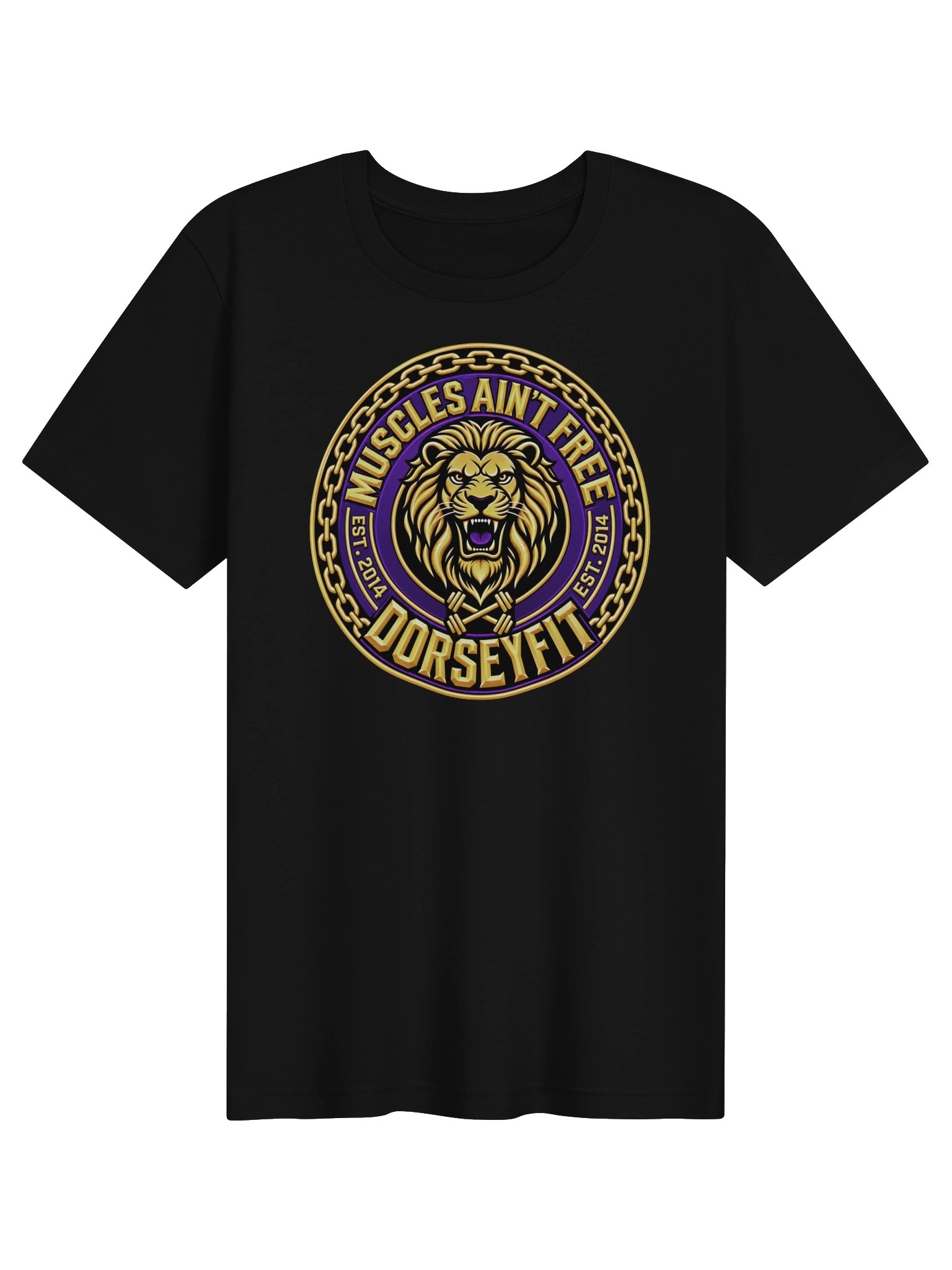 DorseyFit™ Lion Crest "Muscles Ain't Free" Premium Tee product image (7)