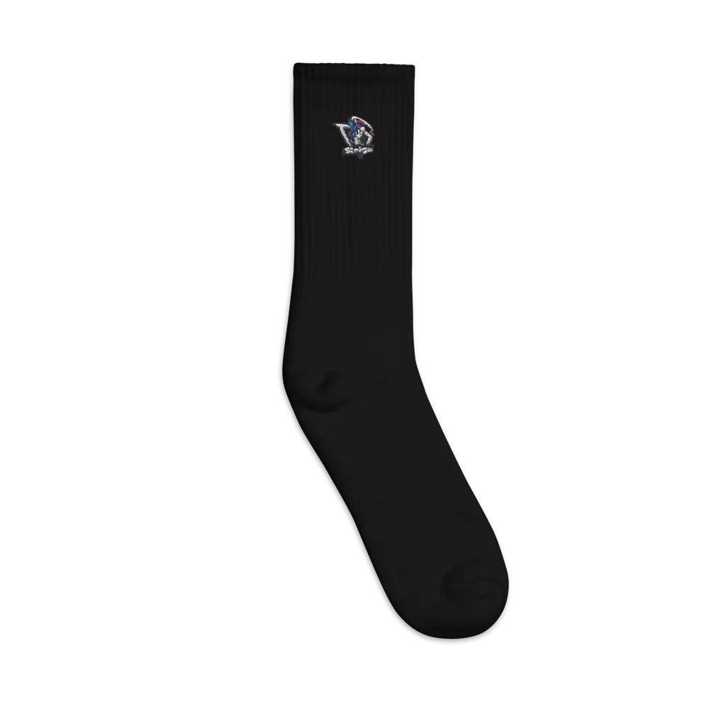 Grim Reaper Emblem Embroidered Crew Socks product image (1)