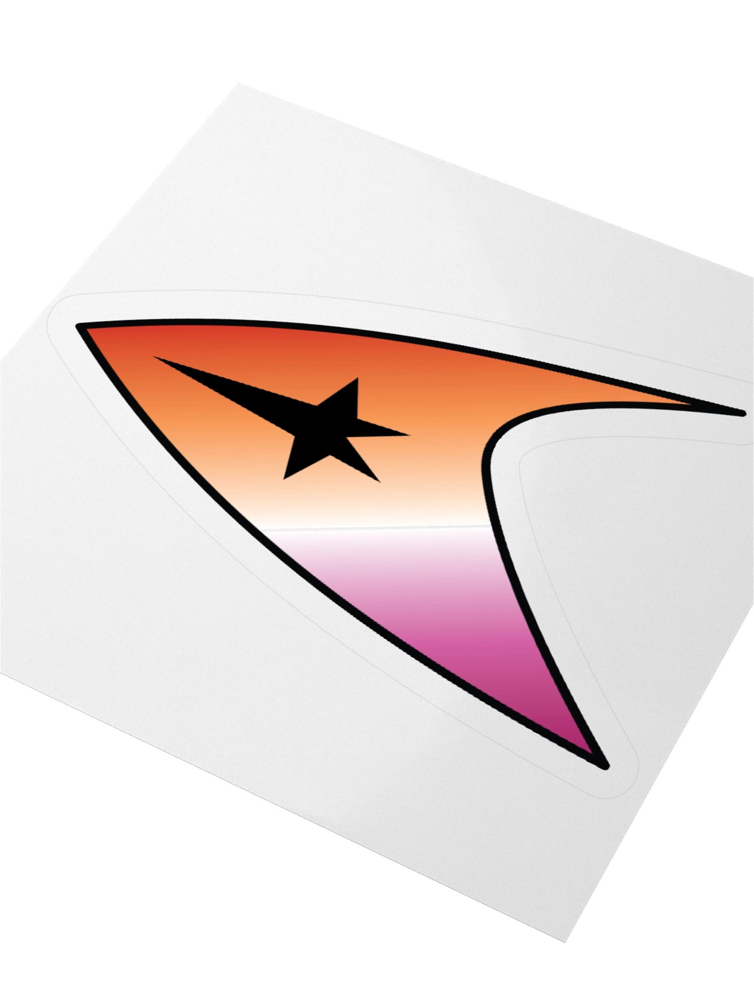 Lesbian Pride Gradient Starfleet Sticker product image (8)