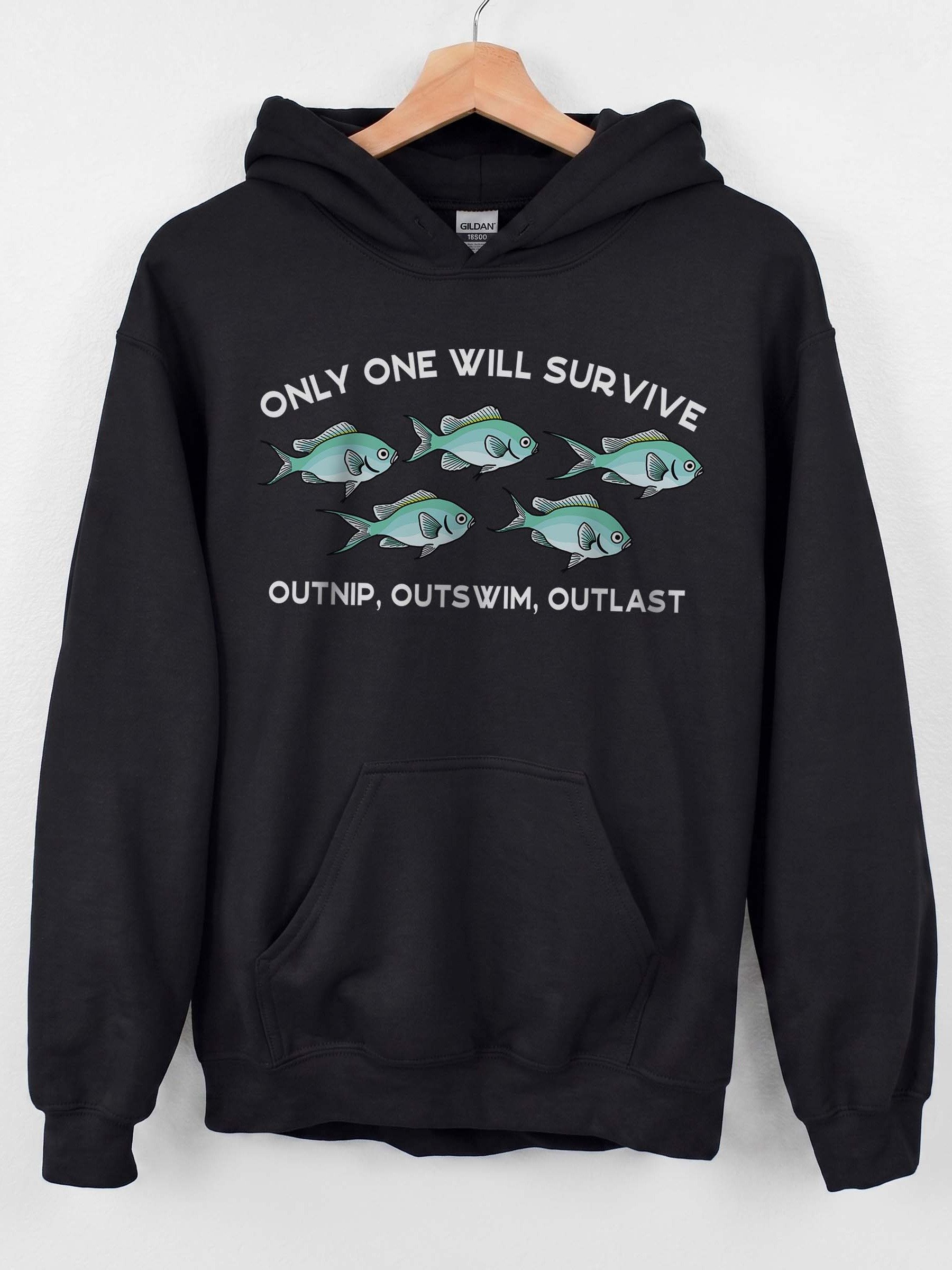 Only One Will Survive Green Chromis Hoodie for Reef Aquarium Lovers product image (1)