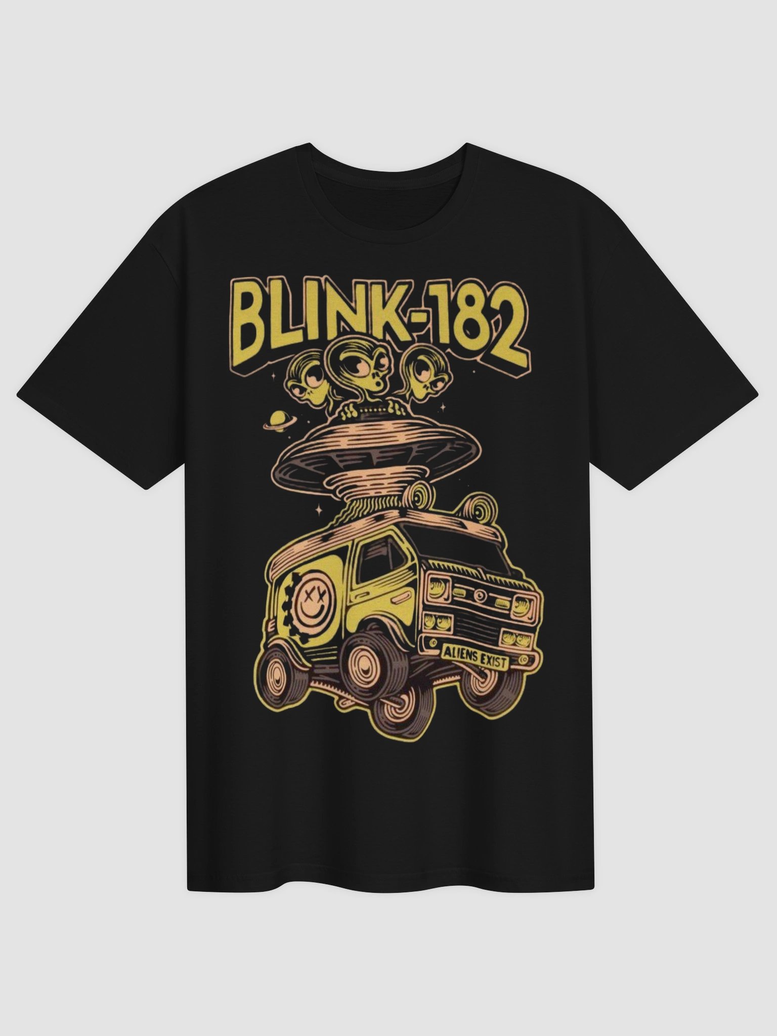 Blink-182 Aliens Exist T-Shirt | UFO Alien Graphic Band Tee | Pop Punk Vintage Style Shirt product image (1)
