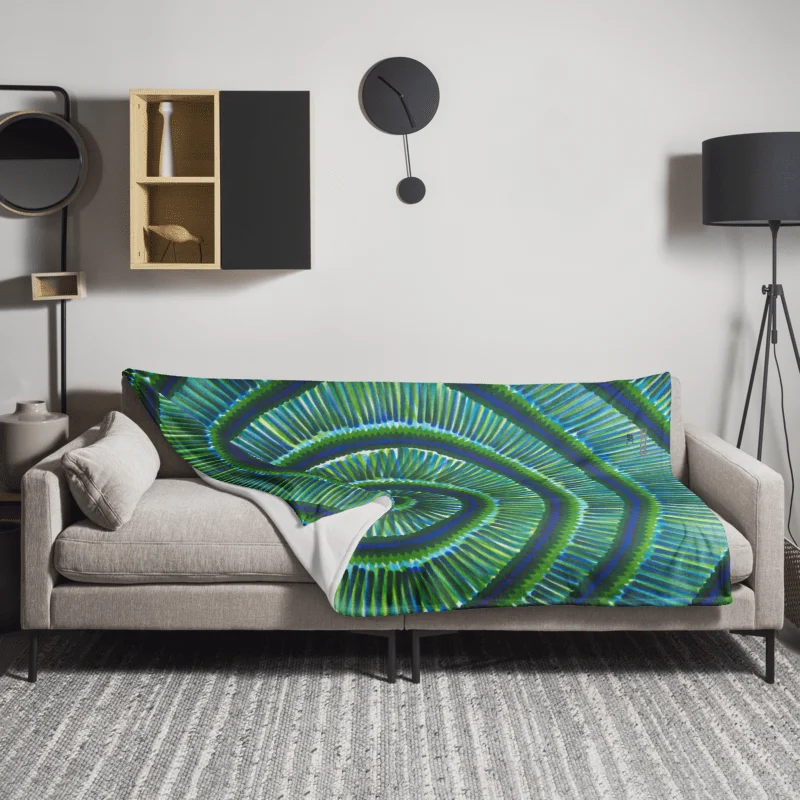 Green SWIRLS Blanket product image (1)