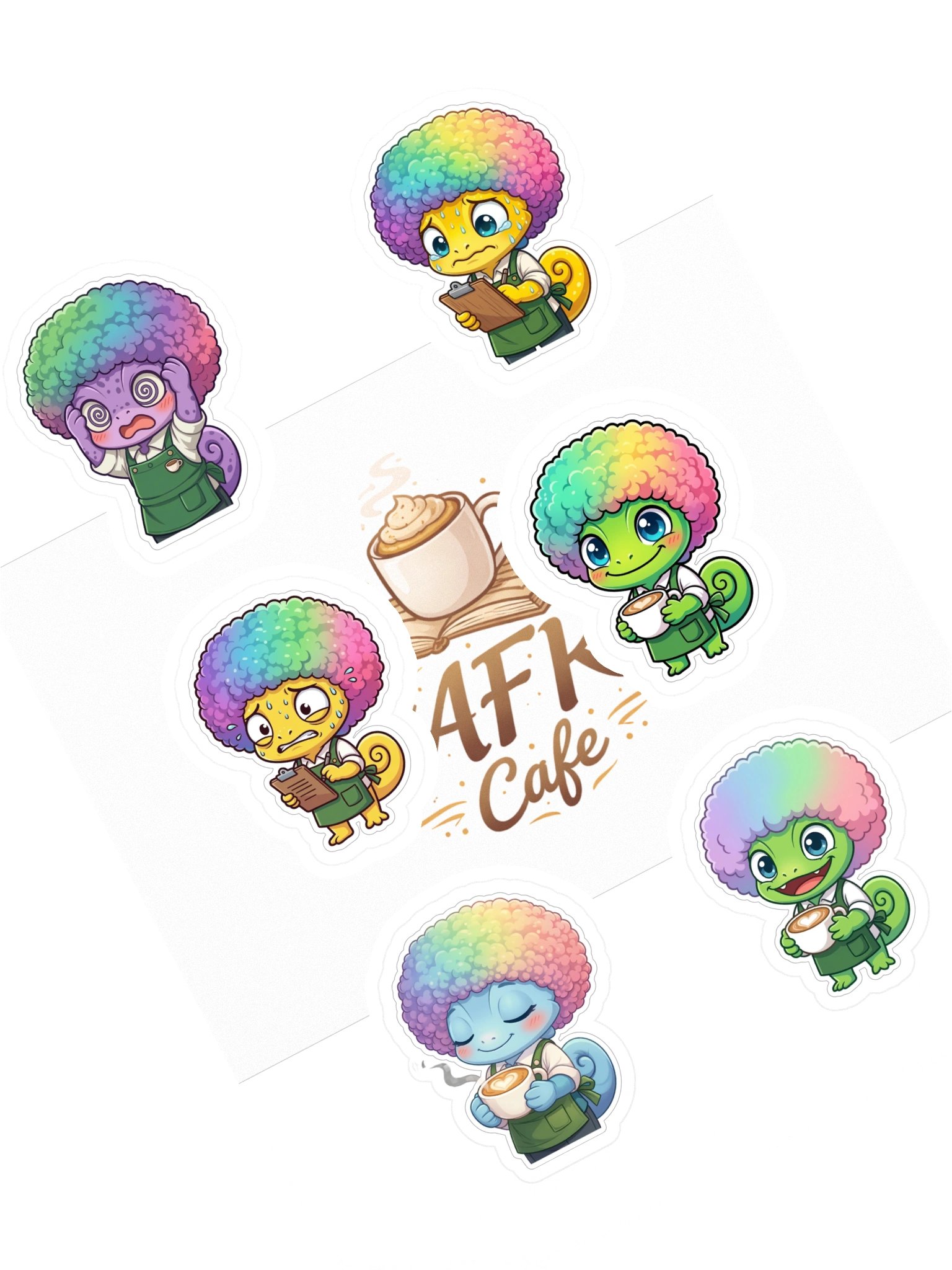 AFK Cafe | Ryogenshe Prism Critters Sticker Sheet 🌈 product image (1)