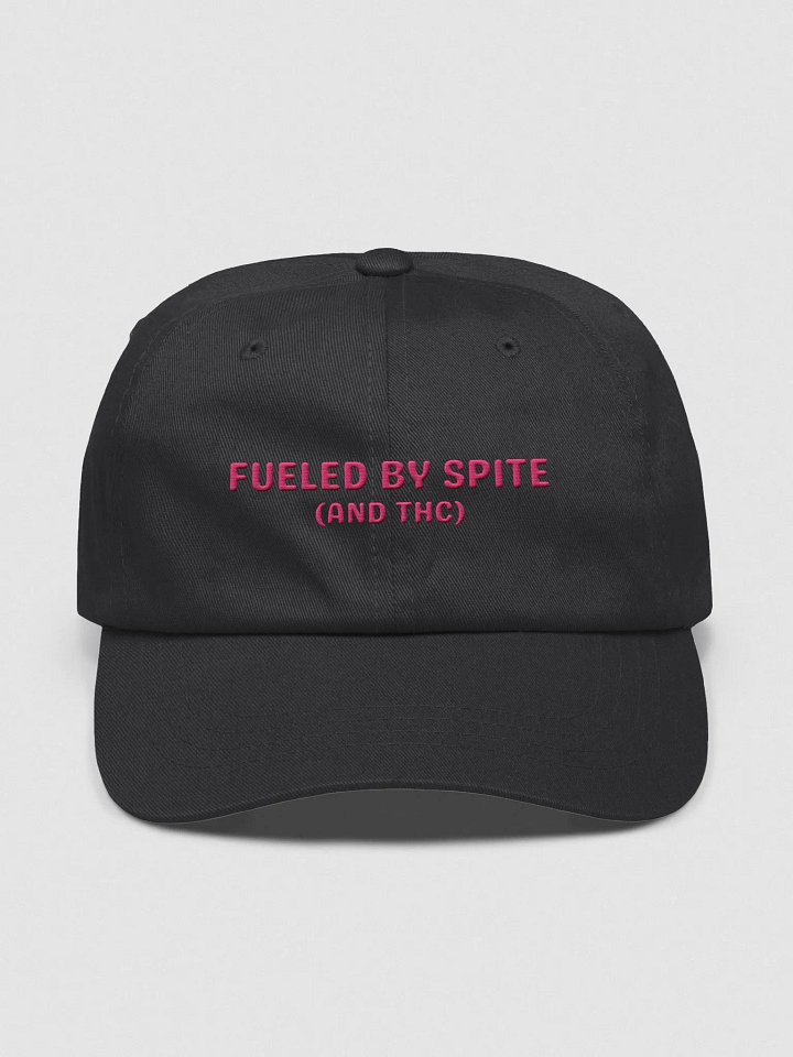 FUELED BY SPITE (pink thread) embroidered classic dad hat product image (6)