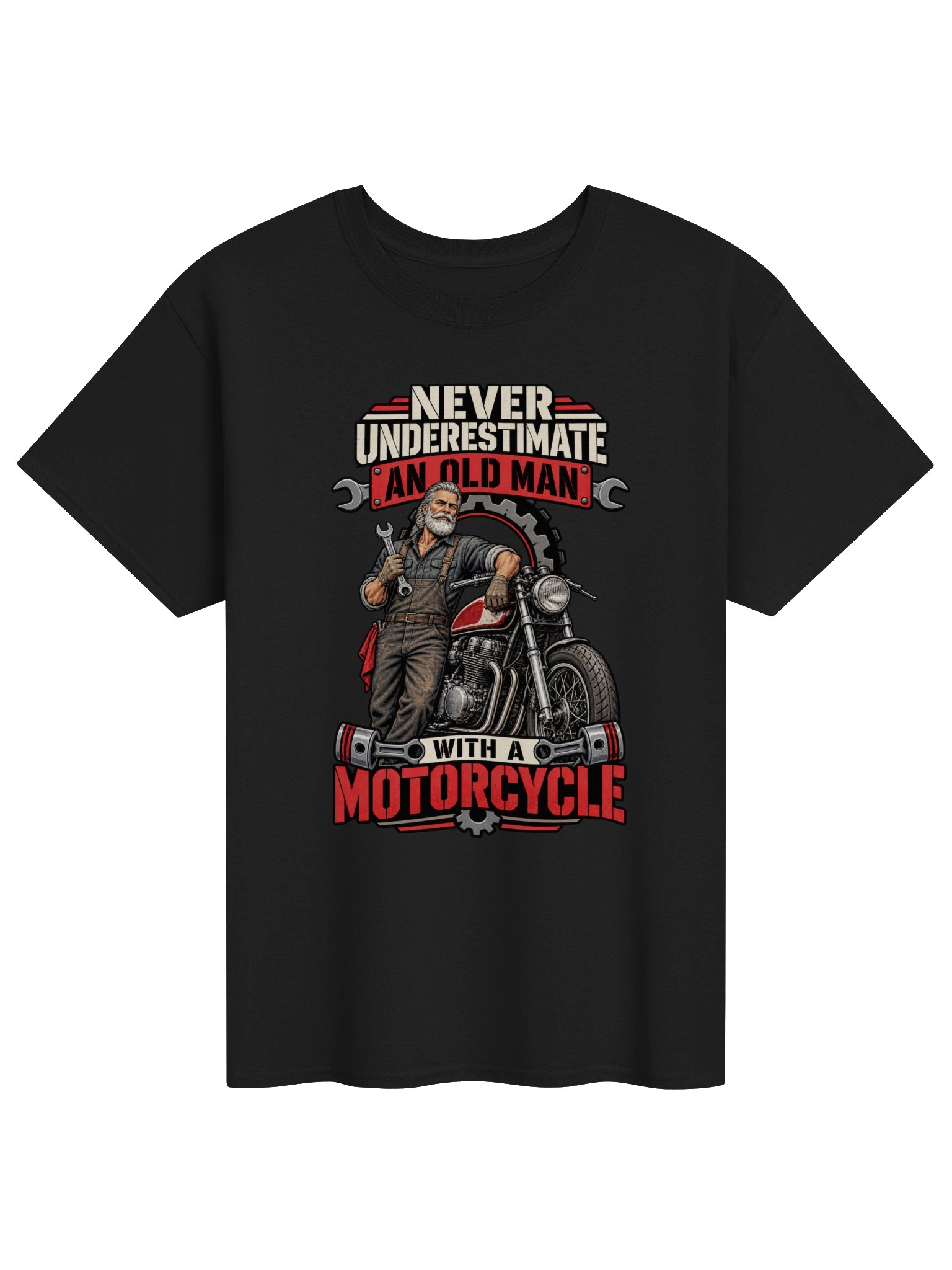 Never Underestimate an Old Man Motorcycle Rider T-Shirt product image (1)