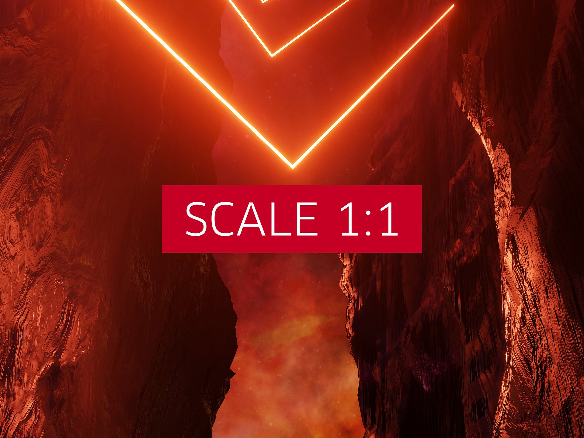 Neon landscape: Squares #2 red [synthwave/vaporwave/cyberpunk] — Aesthetic retrowave poster product image (5)