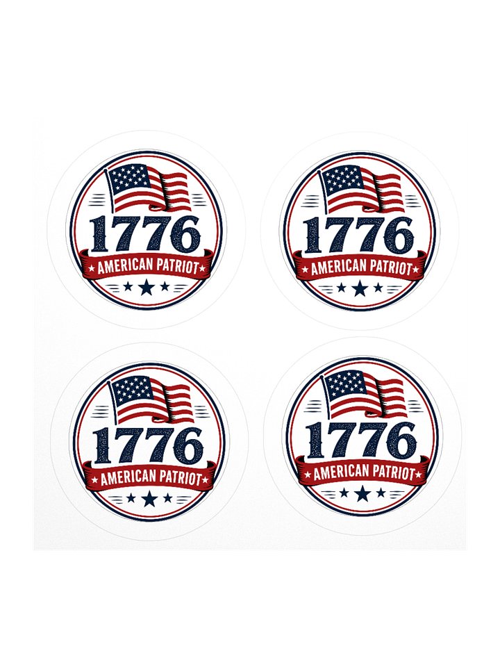 White 1776 American Patriot Stickers product image (1)