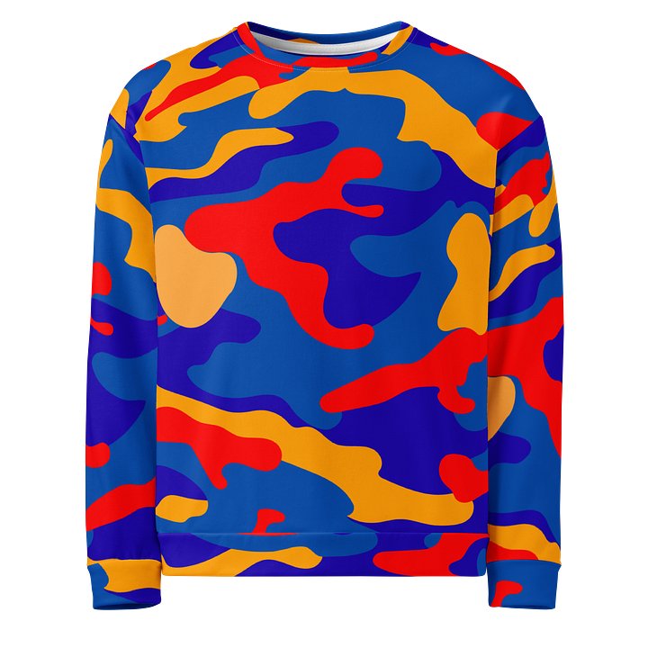 Camo Sweatshirt – Bold Multi-Color Crewneck product image (1)
