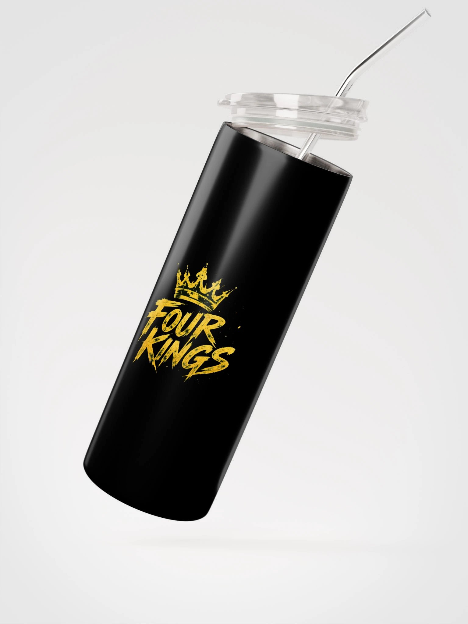 FOUR KINGS Stainless Steel Tumbler with a Straw product image (3)